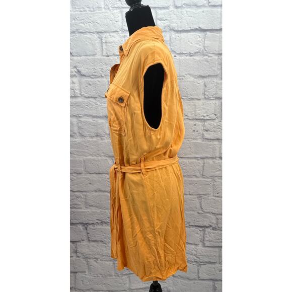 Alexander Jordan Gold Sleeveless Button up Dress Large - Picture 4 of 5